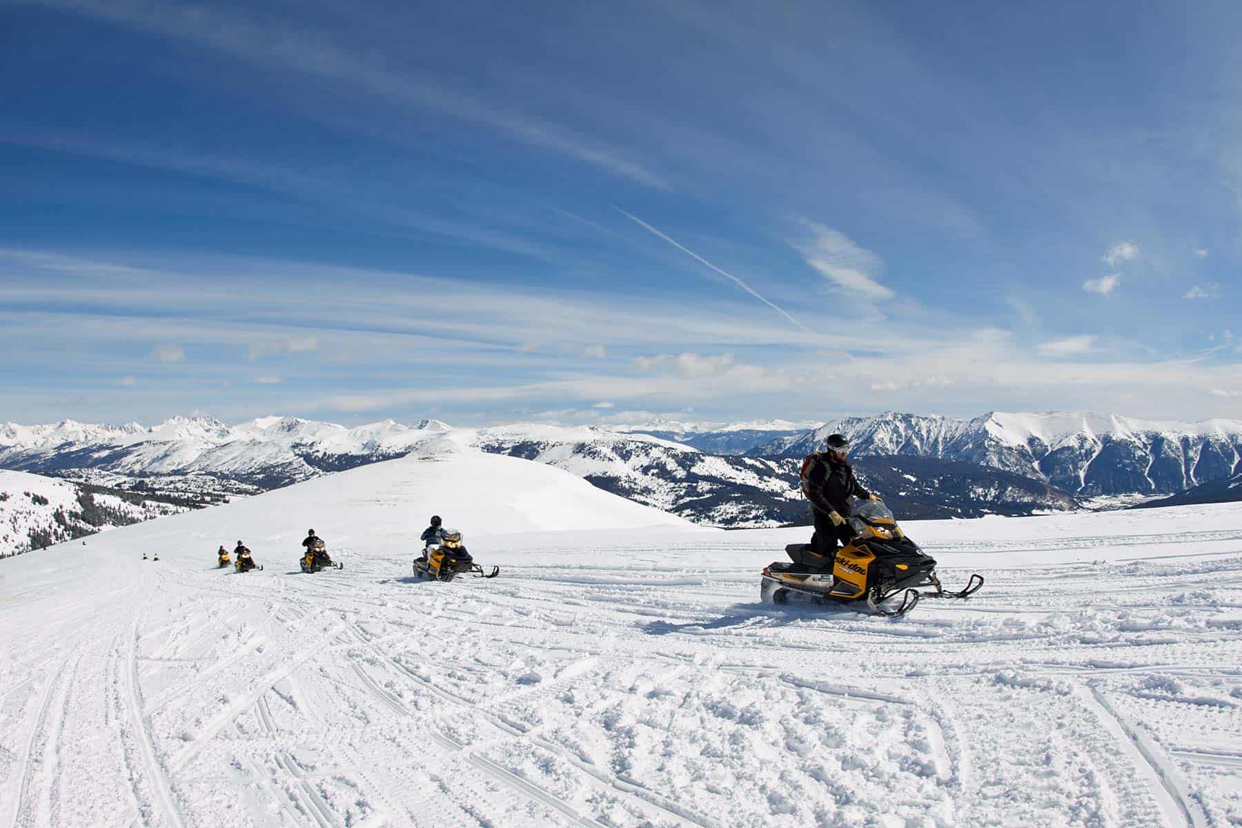 Winter Adventure In Vail Try A Snowmobiling Tour The Vail Spa