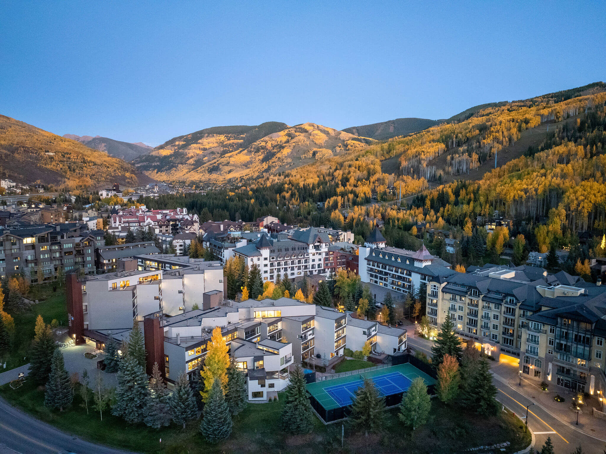 A view of Vail, known for its sustainable tourism.